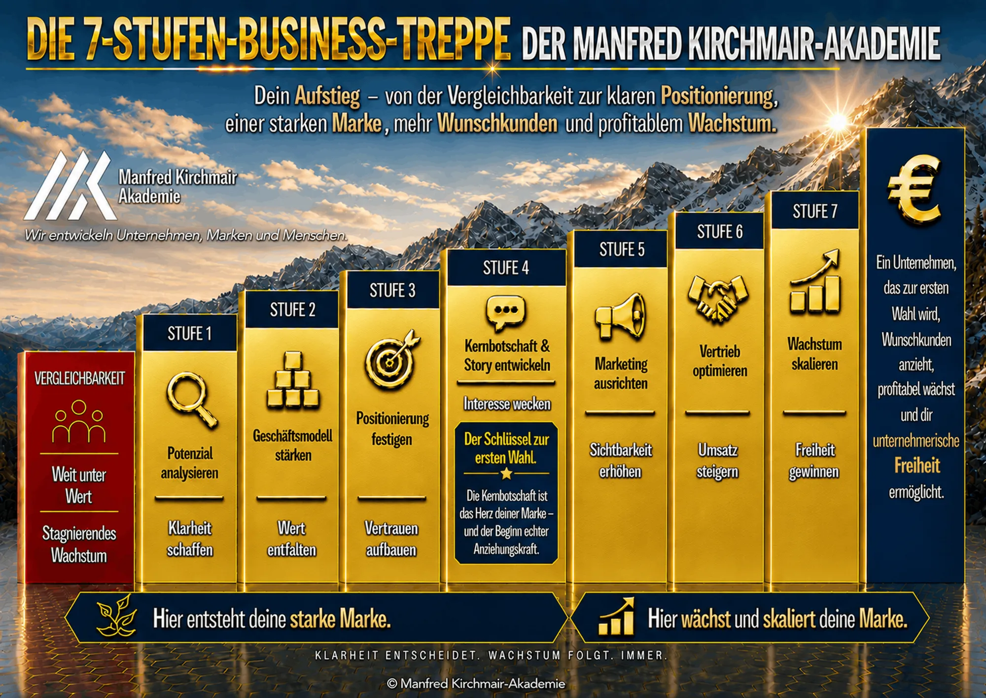Business-Treppe Manfred Kirchmair Akademie